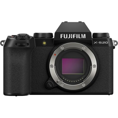 Fujifilm X-S20 Professional Compact Digital Mirrorless Camera Body - Black - Bundle with 64GB Memory Card + Vlogging Tripod + Travel Bag and Greens Cleaning kit and More Accessories