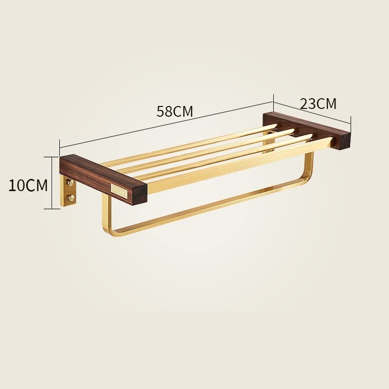 Support et étagère de serviette double barre antirouille pour douche