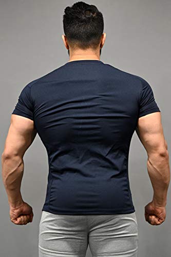 Image of FUAARK Men's Round Neck Slim Fit Gym Sports T-Shirt