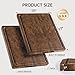FYCTIO Walnut Wood Cutting Boards for Kitchen, Thick End Grain Cutting Board Double Sided, Large Chopping Board with Handle, Charcuterie Butcher Block Meal Prep & Serving with Gift Box, 17