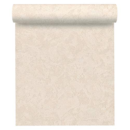 A.S. Création 338633 33863-3 Papier peint intissé Effet brillant Beige crème 10,05 m x 0,53 m