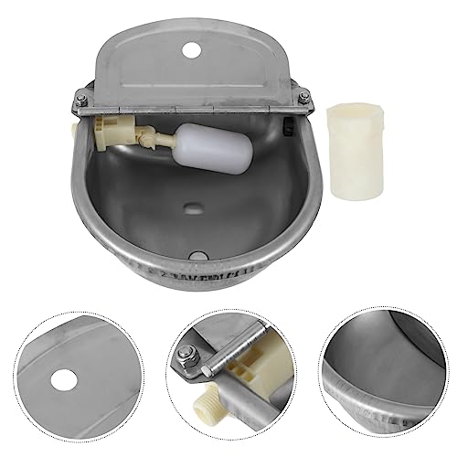 Tofficu Bebedouro Inox Válvula De Bóia De Calha De Água Bebedouro Automático Fazenda Gado Bebedor De