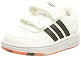 Parte superior de malla adidas Hoops 2.0 CMF, Basketball Shoe Unisex bebé, Cloud White/Core Black/True Orange, 25 EU