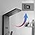 BWE Stainless Steel Shower Panel Tower System Rainfall Head Rain Massage System with Body Jets and Handheld Shower Black Shower Column Wall-Mount