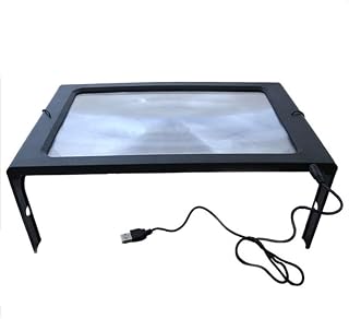 Microscope Kit USB Table Standing Reading Magnifier 2.5X Neck Lanyard Illuminated Magnifying Glass with LED Lights Foldable A4 Elderly Microscope Lens Adapters