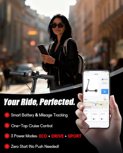 Electric Scooter for Adults,8.5″ Solid Tires, Max 19 Mph