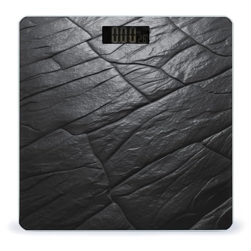 Báscula digital de baño negra de vidrio templado 400lb miniatura 1