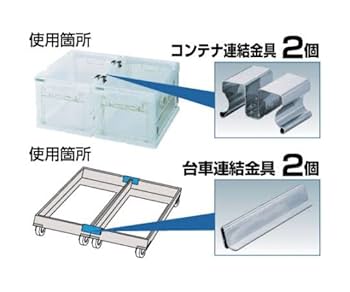 Amazon | 扉付折りたたみコンテナ台車セット CR-S50T-S | 物流