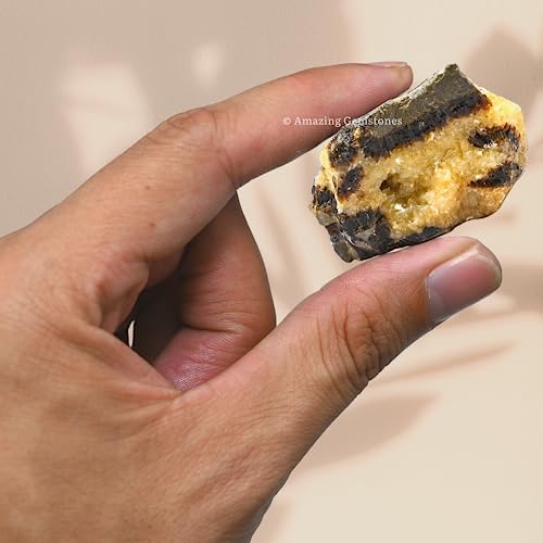 Image of Amazing Gemstone 2 Pieces Septarian Raw Crystals and Healing Stones, Natural Rocks for Tumbling and DIY Raw Stones and Crystals