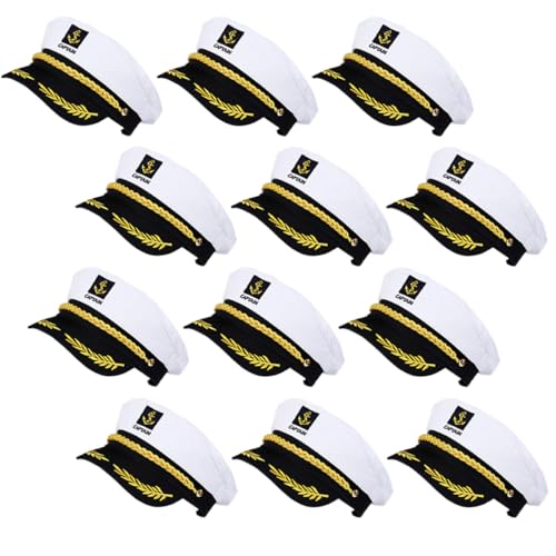 Chapeaux de capitaine de cosplay UKCOCO pour enterrement de vie et soirée costumée