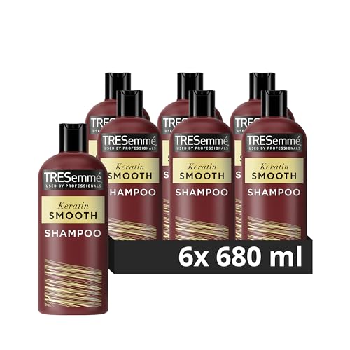 TRESemme Keratin Smooth Shampoo salon professional quality hair care for 72h frizz control, smoothness & shine 6x 680 ml
