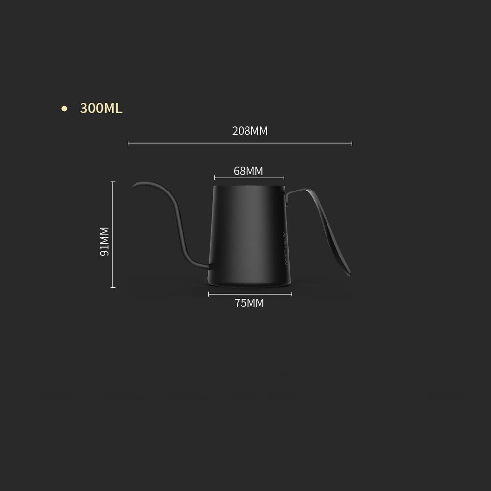 Hanging Ears Long Mouth Easy to Clean Press Pot Hand Coffee Pot V-mouth 304 Stainless Steel + Teflon Material Coffee Filter Tea Maker Suitable for Household Coffee Pot (Blue)