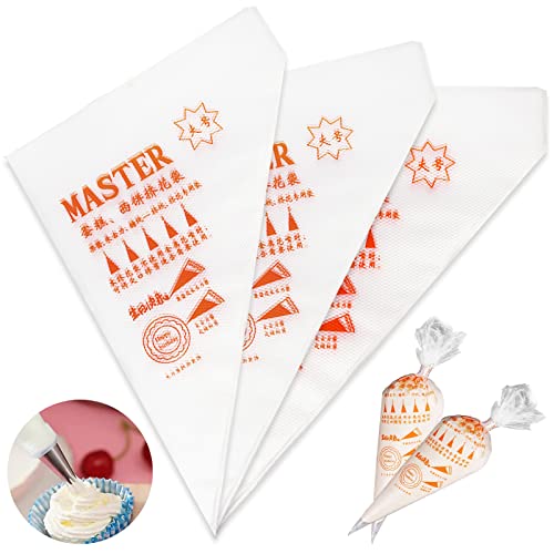 YOUYIKE 100 Pezzi Sacca a Poche Trasparente monouso, 35 cm sac a Poche Professionali USA e Getta, Sacchetti monouso Misura Grandi per Decorazioni Cupcake, Pasticceria, Dolci, Cake Design