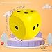 Giant 5.9 Inches Kawaii Foam Dice: A Fun-Filled, Educational Toy for Game Nights and Learning Sessions (Lucky Yellow)