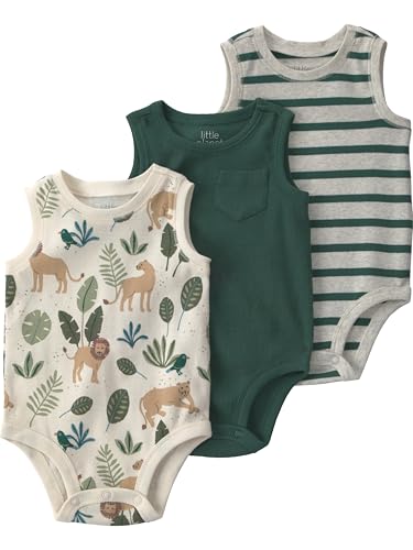 Image of little planet by carter's Unisex Baby 3-pack Short Sleeve Bodysuits Made With Organic Cotton