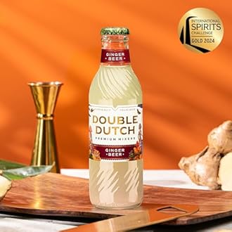 Double Dutch Ginger Beer | Blend of 3 Fiery Gingers | 100% Natural Ingredients | Gluten Free, Vegan Friendly Premium Soft Drink & Mixer Perfect For Rum & Cocktails | 24 x 200ml Bottles