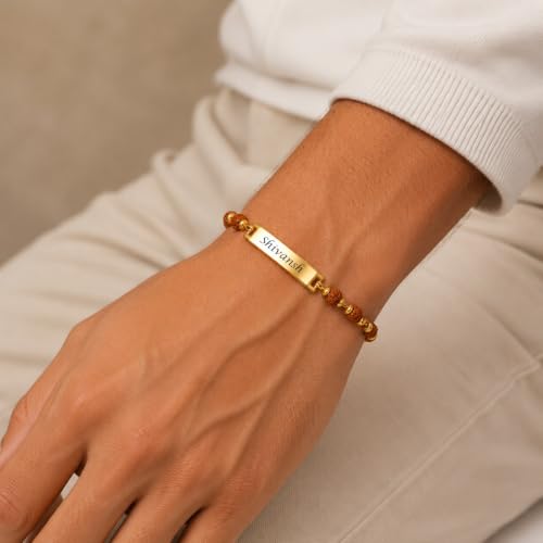 Image of Oblivion Bracelet for Men - Personalized Rakhi Bracelet, Engrave Name or Message for Special Occasion Raksha Bandhan for Brothers, Customized Stylish Adjustable Wrist Accessory