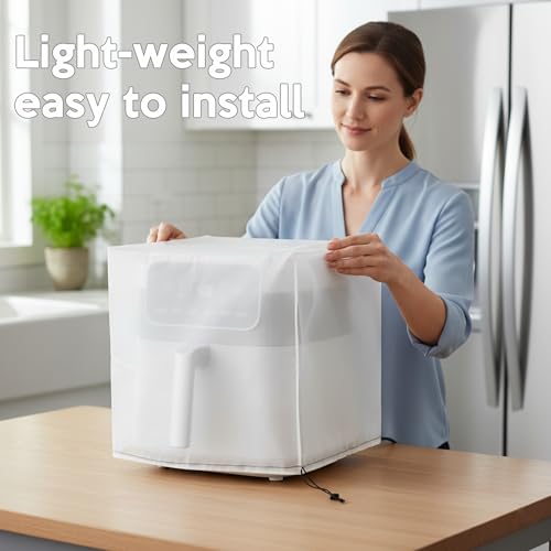 Image of Air fryer Dust Cover also for Coffee Maker Water Proof Lightweight Covers with drawstring, Compatible with Ninja AF101 and Keurig K-Classic K-Select -14W x10D x15H in