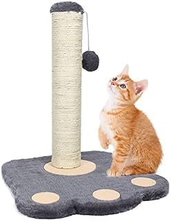 Cat Scratching Paws Post Kitty Scratching Posts for Indoor Cats with Hanging Ball, Claw Scratcher Sisal Rope Covered Soft Smooth Plush (Paw Base)