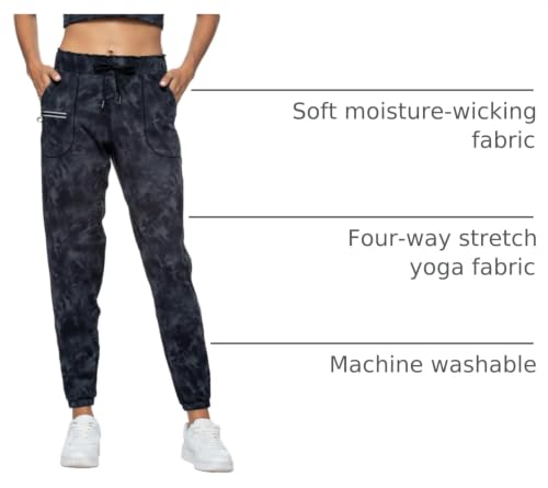 Image of Haowind Joggers for Women with Pockets Elastic Waist Workout Sport Gym Pants Comfy Lounge Yoga Running Pants