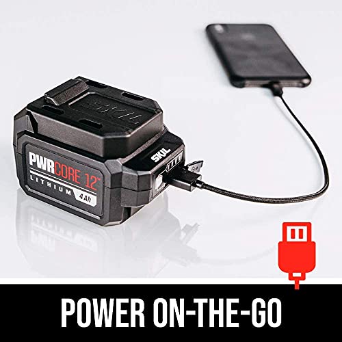 Skil Pwr Core 12 Brushless 12V 1/4 Inch Hex Right Angle Impact Driver Includes 2.0Ah Lithium Battery And Pwr Jump Charger - Ri574502 #TOP3