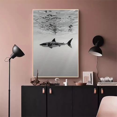 Images d'art pour salon de baleines et requins décoration murale
