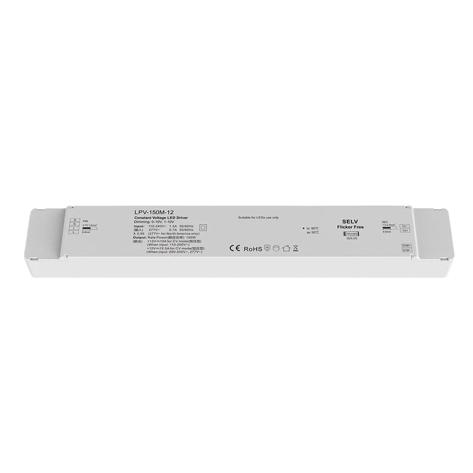 Driver LED 150W 12V 24V variable pour rubans et éclairages dimmables - 6