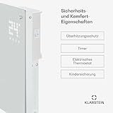 Klarstein Elektroheizung, Konvektor-Heizung mit Bodenrollen, Mobile Elektroheizung Energiesparend, Leise Heizung Elektrisch, Standgerät Heizkörper Elektrisch mit Thermostat & App-Steuerung, 2000 W - 7