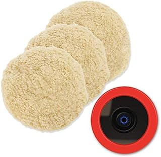 Sponsored Ad - SPTA Wool Polishing Pads, 6"(150mm) 100% Natural Wool Buffing Pad with Hook & Loop Backing 4pcs Set Come wi...