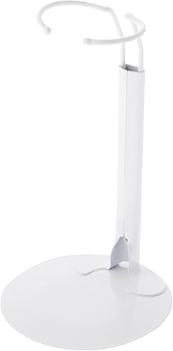 Plymor DSP-60W - Soporte ajustable blanco para muñecas, se adapta a muñecas o figuras de acción de 10, 11, 12, 13 y 14 pulgadas, la cintura es de 2