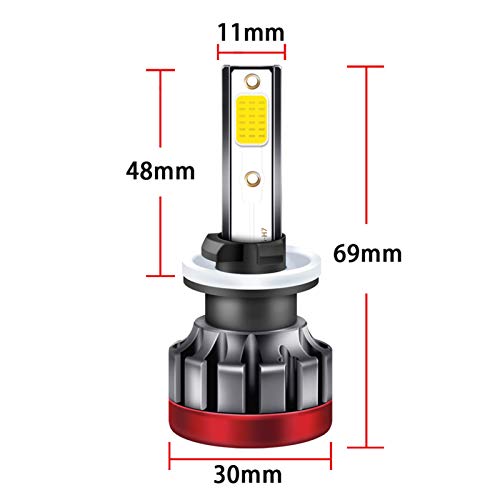 2 PCS 880/881 Lâmpadas LED para faróis de nevoeiro 3000K amarelo 3000 Lumens 30W LED de alta potênci