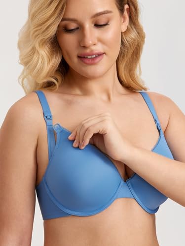 Image of Gratlin Women's Underwire Nursing Bras Support Full Coverage Lightly Padded Maternity Bra for Breastfeeding