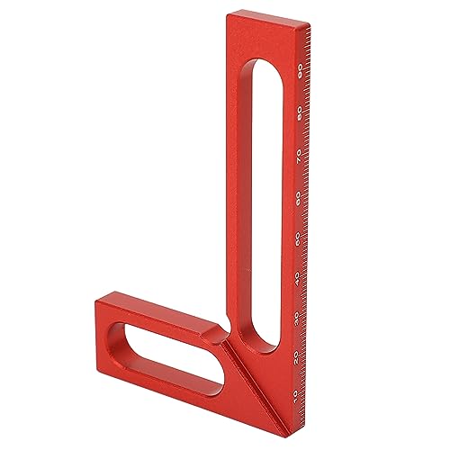 Équerre de charpentier à 90°, règle de menuisier à angle droit, mesure de la hauteur, en forme de L, stable, inoxydable, haute dureté pour le travail du bois (100 mm)