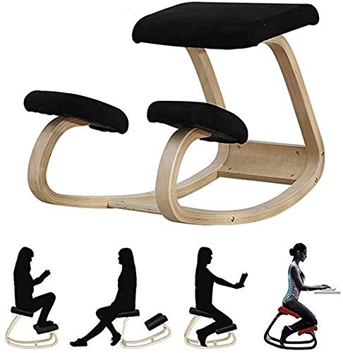 FEOPW Knee Stool Kniing Stool Ergonomic Balancing Yoga Computer Chair Comfortably Upholstered