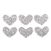 Baoblaze 6 Pezzi Amore Cuore Strass in Cristallo Perline Applique Toppa Ferro sul per Abbigliamento Borse Cinture Scarpe Fai-da-Te