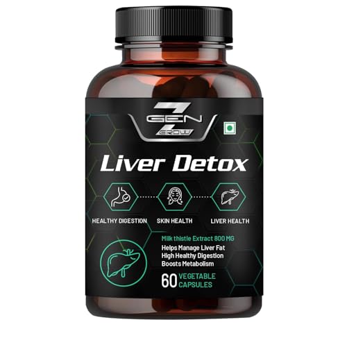 GenZ Grow Liver Detox Supplement with Milk Thistle Extract 800mg (30:1) N-Ace...