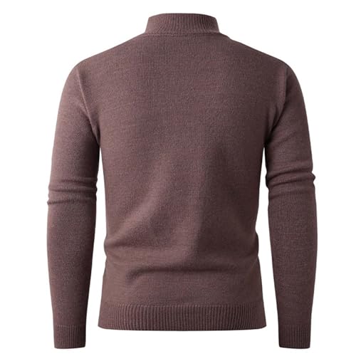 Men's Quarter-Zip Pullover Fall Winter Casual Lightweight Slim Fit Knit Sweaters Long-Sleeve Mock Neck Sweater Polo3