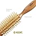 Kent LC7 Half Radial Hair Brushes for Women Curling Hair Brush Made of Cherrywood - White Natural Boar Bristle Hairbrush Adds Volume to Shoulder Length Hair - Salon Style Pure Wood Brush from Kent
