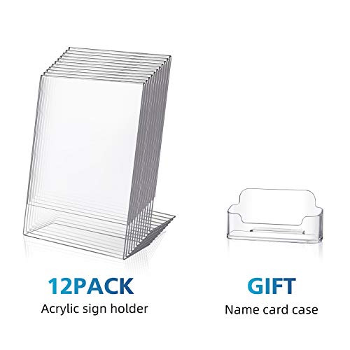 image for T-SIGN Acrylic Sign Holder 8.5 x 11, Slant Back Clear Table Top Plexi 