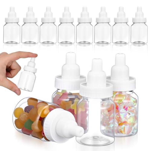 Amosfun 12 PièCes BoîTe De Bonbons En Forme De Biberon Mini BoîTe À Bonbon Plastique 3.54X1.65X1.65In Faveur De FêTe Pour Baby Shower Anniversaire Mariage