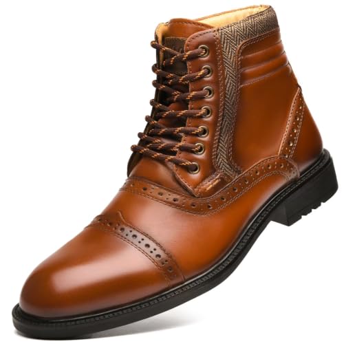 Image of Arkbird Mens Chelsea Boots, Stylish and Comfort Leather Chukka Ankle Boots with Zipper