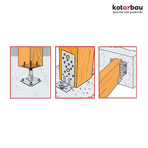 Lochplatten KOTARBAU Flachverbinder 145 mm x 40 mm für stabile Konstruktionen