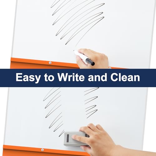 Image of TSJ OFFICE Rolling Whiteboard Standing - 40 x 26 Inches Mobile White Board