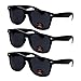 Sunglasses for Men, Women & Kids by Ray Solée- 3 Pack of Tinted Lenses with UVA & UVB Protection (Matte Black, Black)