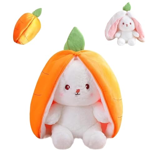Kuscheltier Hase 18cm Erdbeer Design - süßes Plüschtier für Kinder