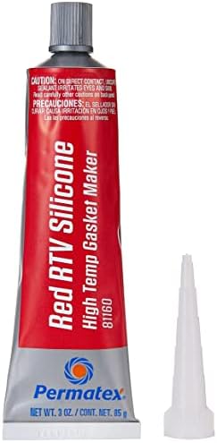 Permatex 81160 High-Temp Red RTV Silicone Gasket, 3 oz