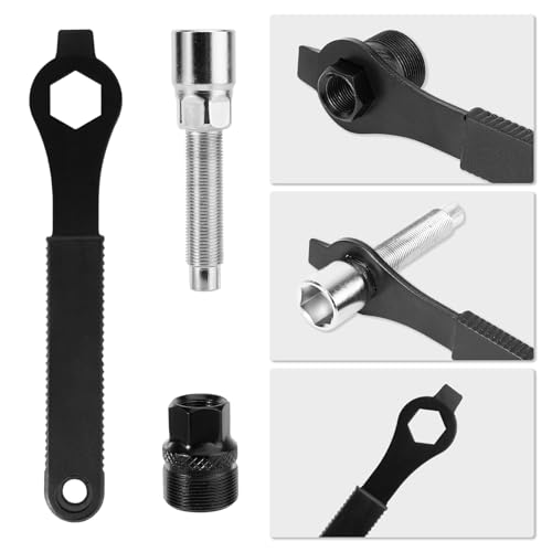 Oumers 6PACK Bike Repair Tools Set,Multi Bike Cassette Removal Tool 16mm Spanner Wrench Bike Crank Puller Freewheel Remover Allen Wrench with Square Head, Practical Bicycle Repair Tools