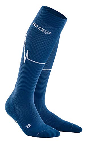 CEP – HEARTBEAT SOCKS für Damen | Sportstrümpfe mit Kompression für optimale Leistungsfähigkeit in ocean wave | Größe II