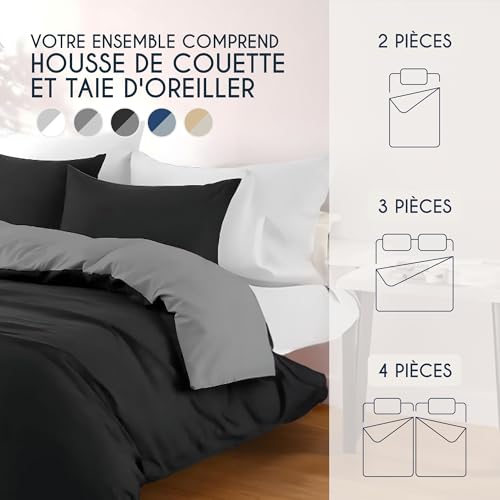 Housse de couette 200x200 anti-plis et facile à laver pour un lit toujours impeccable - 7