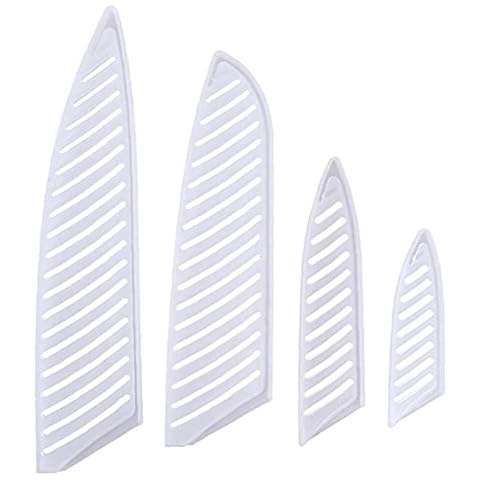 4pcs Transparent Knife Cover Plastic Kitchen Knife Blade Protector Cover Cover